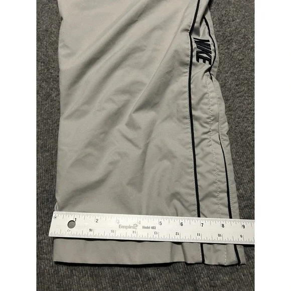Nike sweatpants joggers Y2K gray vintage lined mens Large baggy ankle zipper - Picture 8 of 8